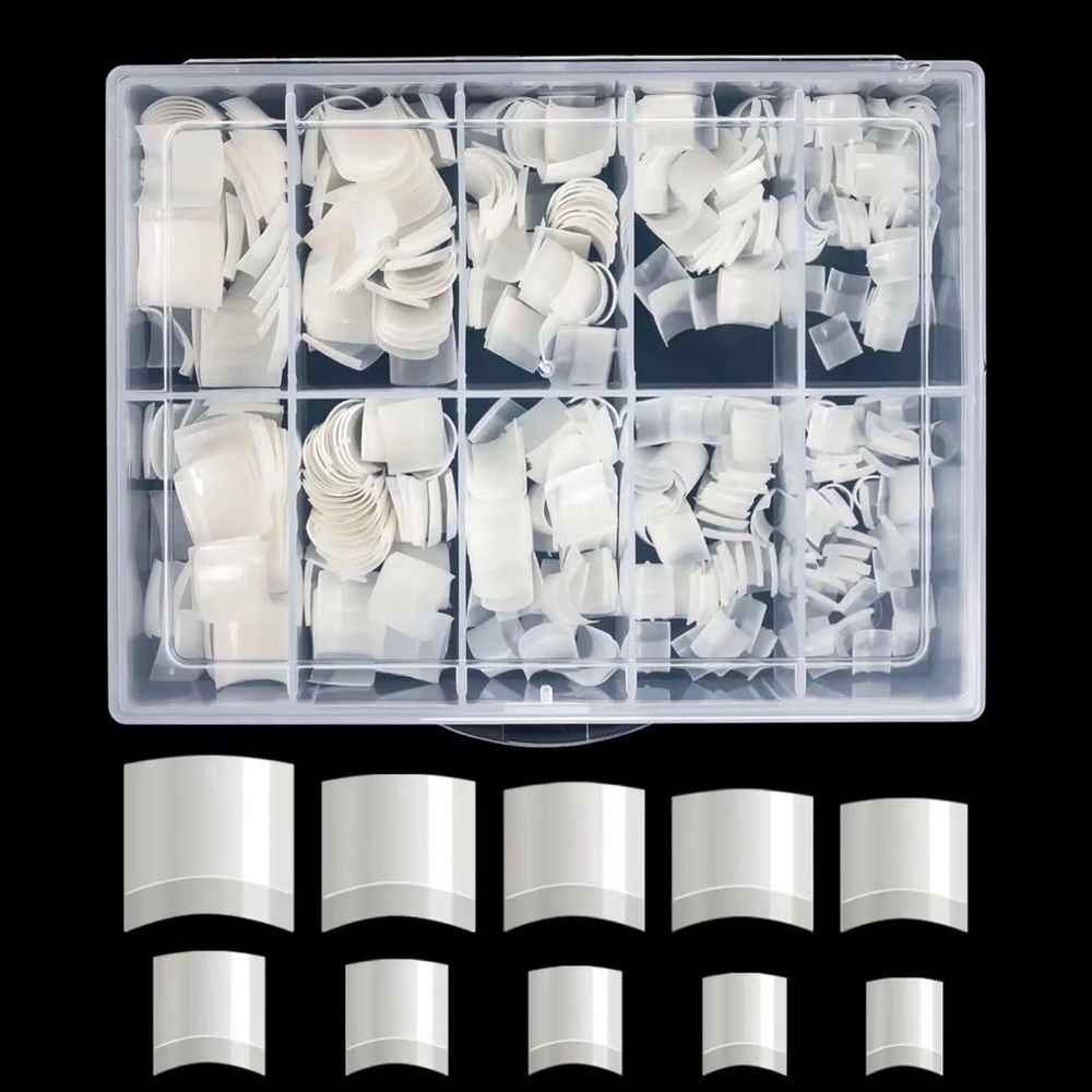Short French Manicure Nail Tips 500pcs